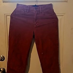 American Eagle Rust Corduroys size 0 long